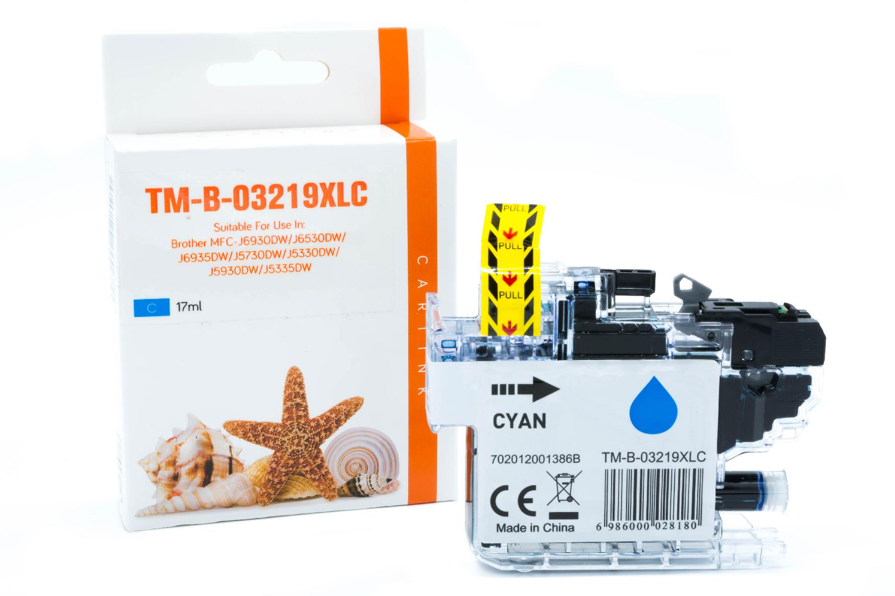 LC3219C alternativ Seestern Tinte cyan für Brother / LC3219C / 17ml