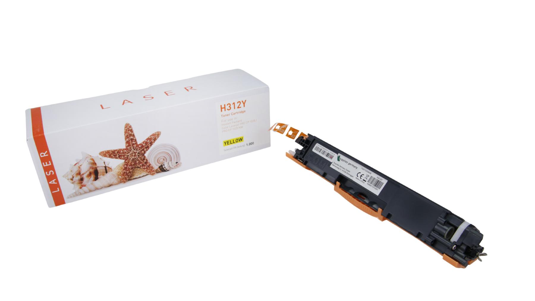 CE312Y alternativ Toner gelb für HP / CE312A / 126A / 1.000 Seiten CE312Y alternativ Toner gelb für HP / CE312A / 126A / 1.000 Seiten