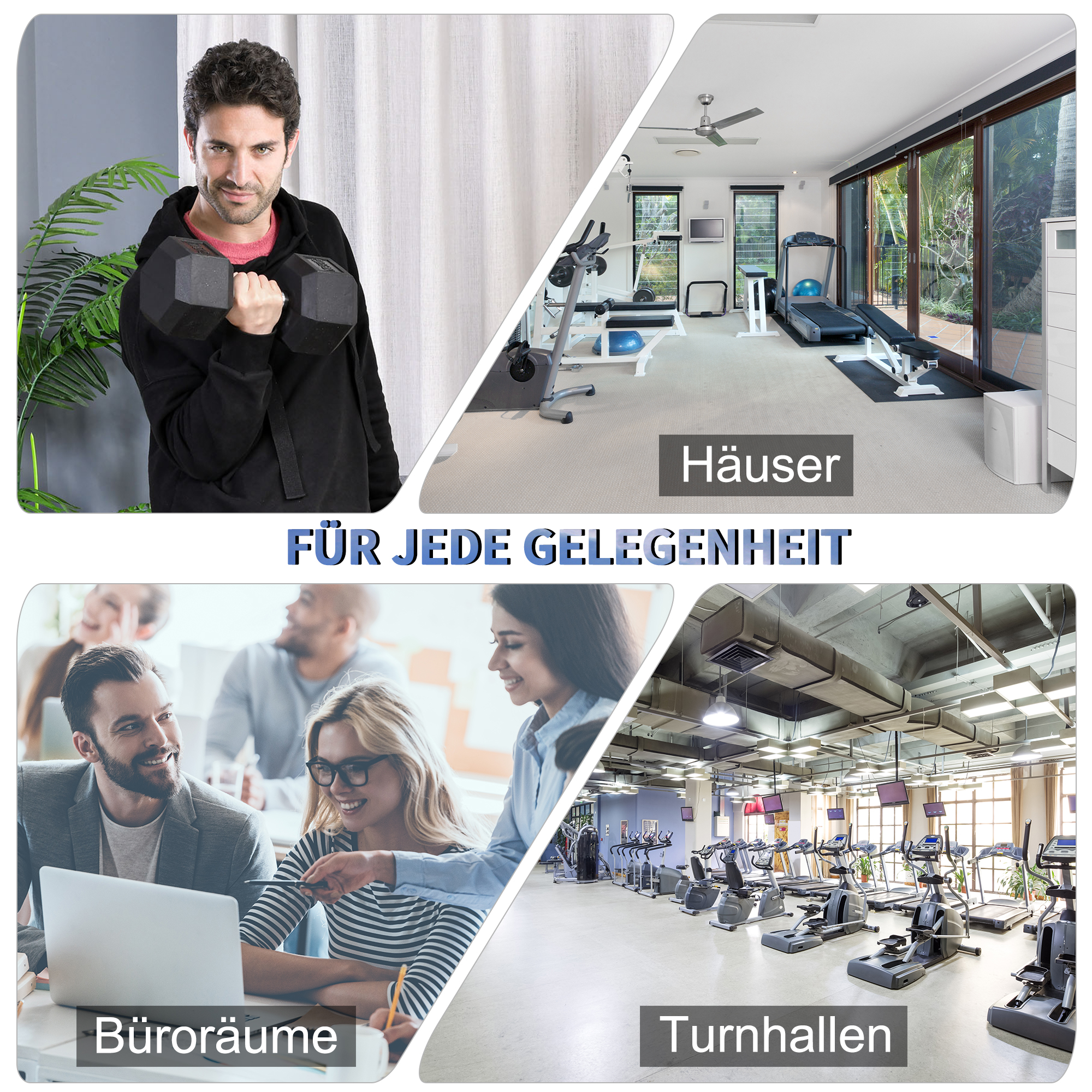 Kurzhantel, 17,5 kg Hantel, Hantel, Gewicht, Anti-Rutsch-Griff, Schwarz + Silber