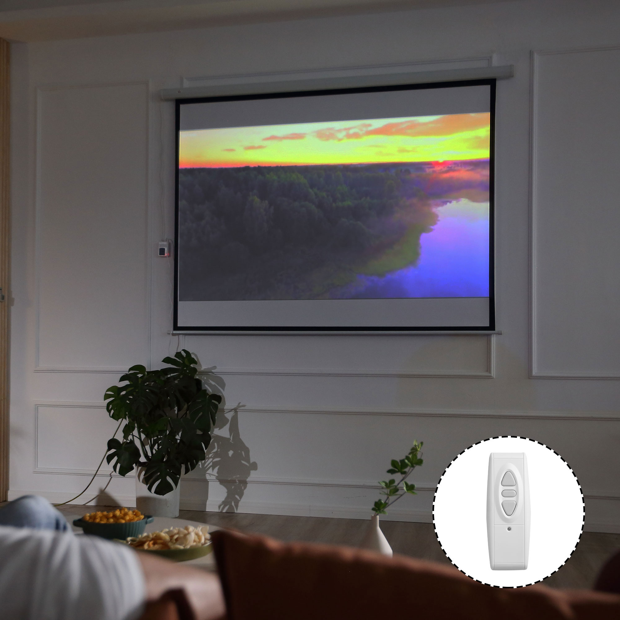 Beamer-Leinwand, Projektionsleinwand, 100 Zoll, 4:3, 203x152 cm, Weiß