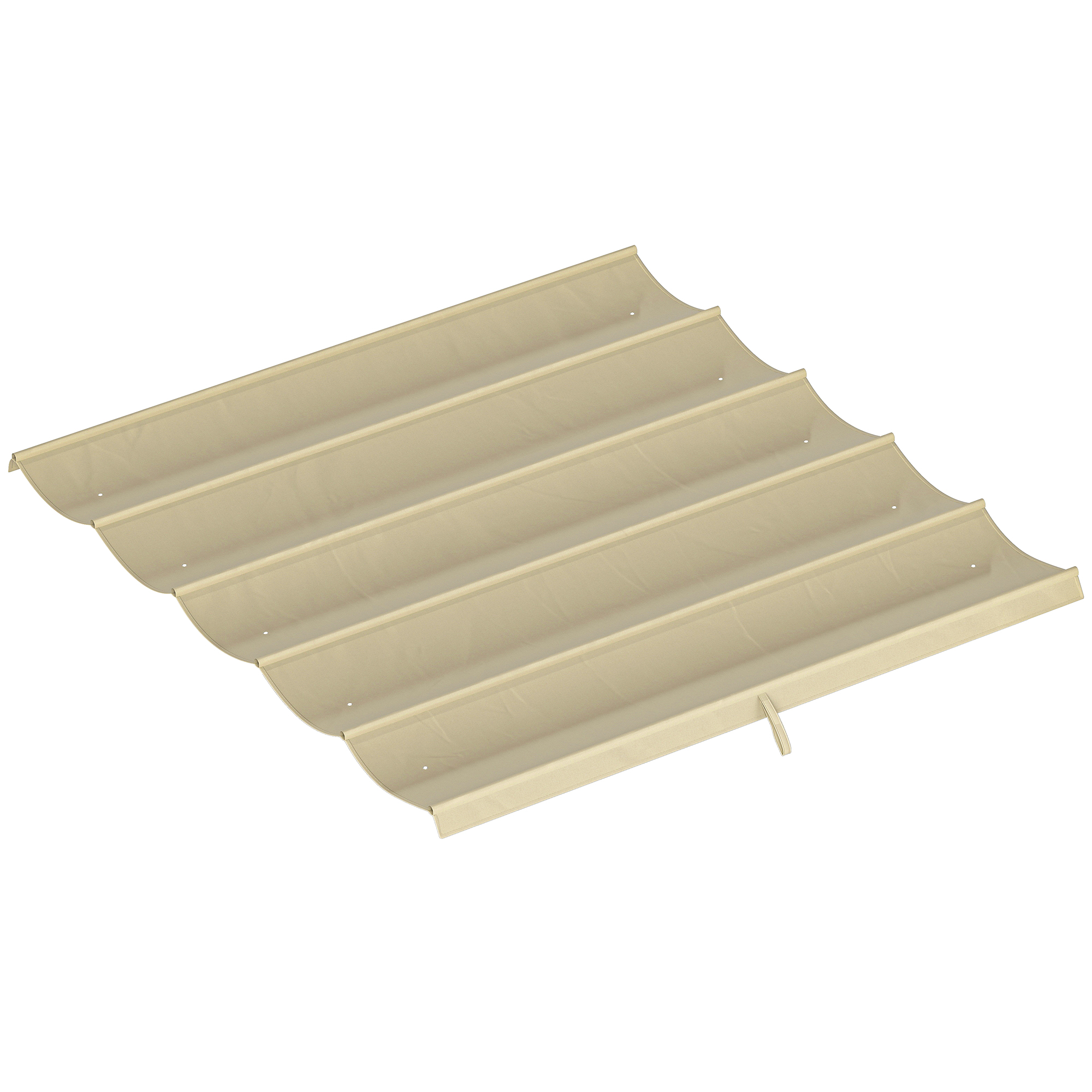Ersatzdach für 3 x 3 m Pergola, einziehbar, mit Regenabflusslöchern, wetterfest, Polyester, Beige