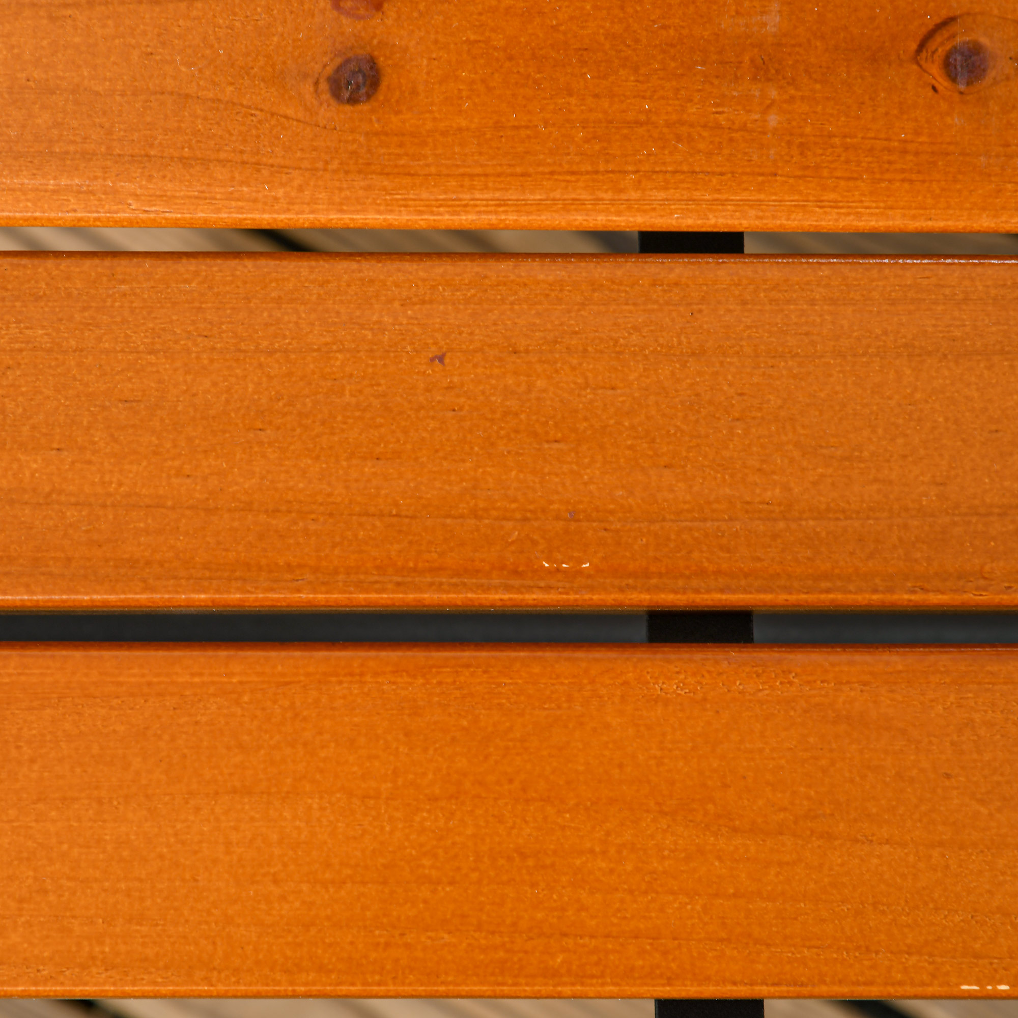 Sitzbank für 2 Personen, dekorative Armlehnen, für Garten & Terrasse, Gussaluminium+Naturholz, 120 x 64 x 79 cm, Teak