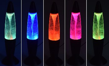 LED Dekoleuchte TORNADO, 37cm, Farbwechsel, 5V/ Batterie, Schwarz