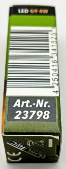 LED Stiftsockel G9, 4W, 480lm, dimmbar, 330°, 230V, 3000k / warmweiß, Glas