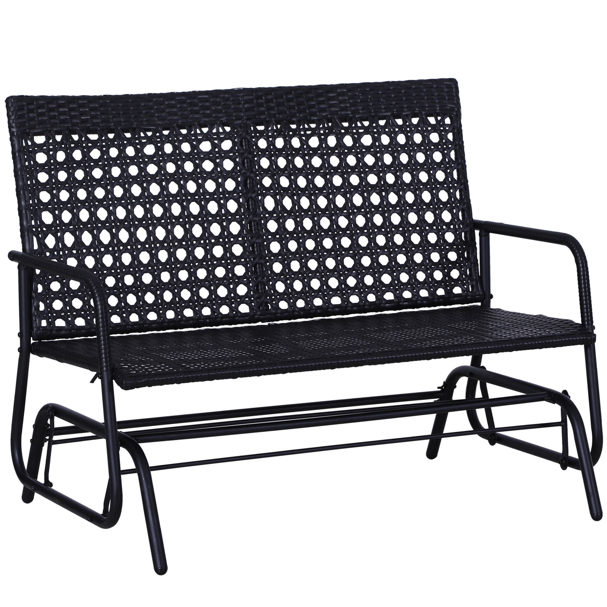 Schaukelbank Gartenschaukel Gartenbank Sitzbank Schaukel 2-Sitzer Polyrattan