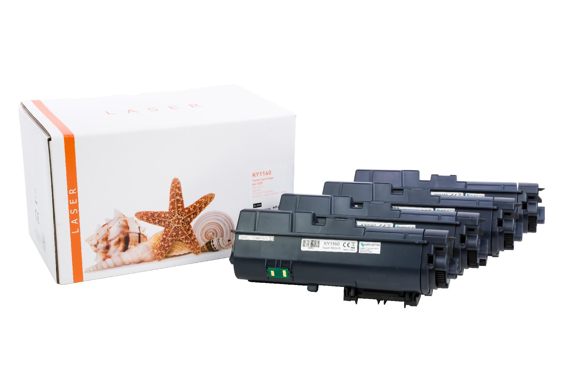 4er Set TK1160 alternativ Toner schwarz für Kyoce / TK1160 / 4x7.200 Seiten 4er Set TK1160 alternativ Toner schwarz für Kyoce / TK1160 / 4x7.200 Seiten