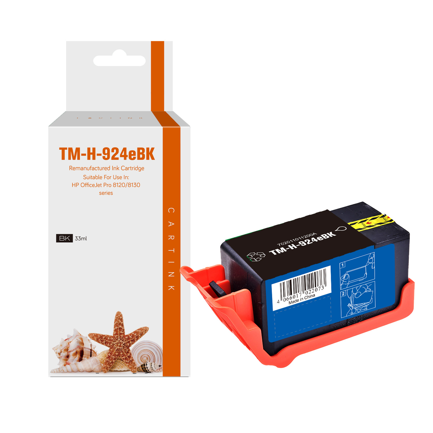 924eBK Refill Tinte black für HP / 4K0V0NE / 1.000 Seiten