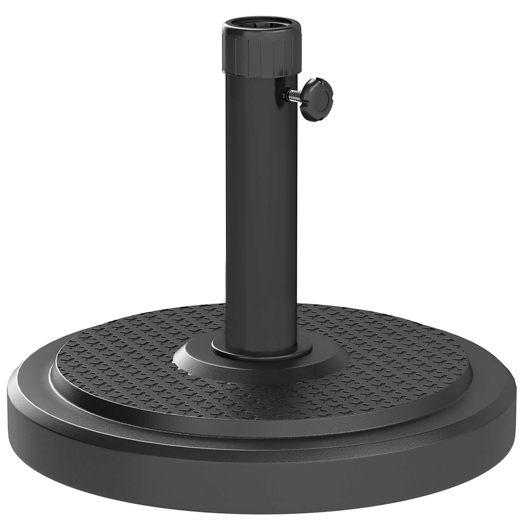 Sonnenschirmständer aus Zement 22kg Rund Schirmständer mit Feststellknopf, für Sonnenschirm 38mm/48mm