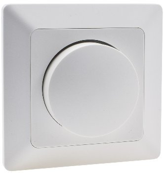 MILOS Dimmer für LED Lampen weiß matt - 250V~/ 3-60W, inkl. Rahmen, UP MILOS Dimmer für LED Lampen weiß matt - 250V~/ 3-60W, inkl. Rahmen, UP