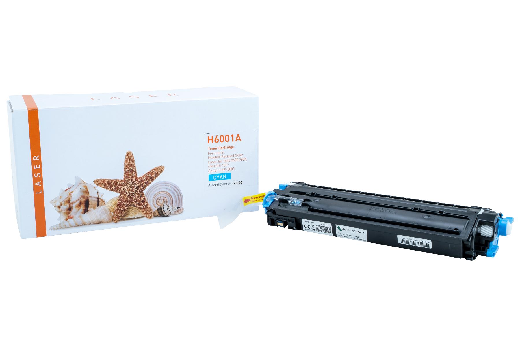 Q6001A alternativ Toner cyan für HP / Q6001A / 124A / 2.000 Seiten