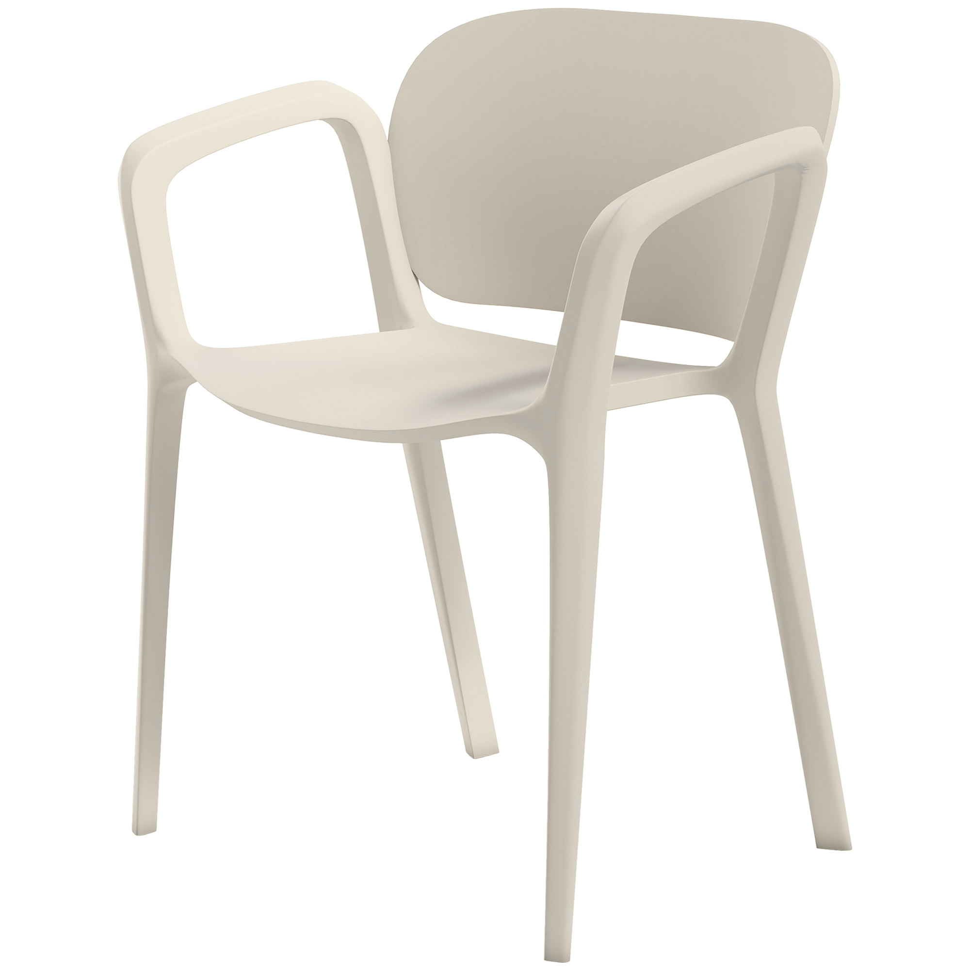 Gartenstuhl 4er Set wetterfest Gartenstühle aus Kunststoff Stapelstuhl mit Armlehne Rückenlehne bis 120 kg belastbar