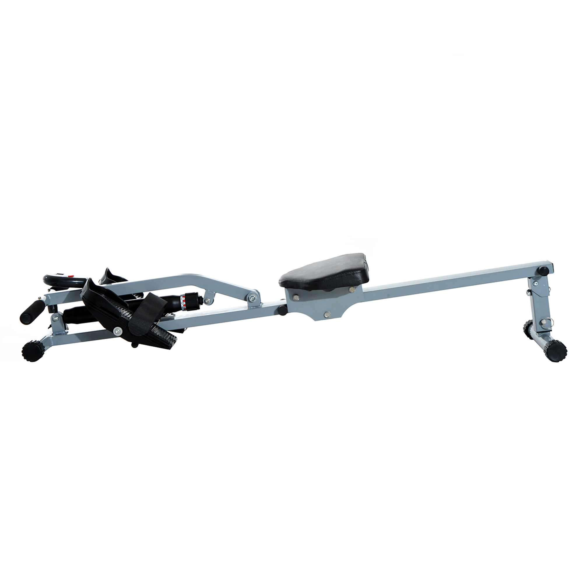 Rudergerät für Zuhause, Hydraulisches Fitness-Rudergerät mit LCD-Display, 12 Widerstandsstufen, Rudermaschine belastbar bis 100kg Fitnessgerät Trainingsgerät für das Ganzkörpertraining