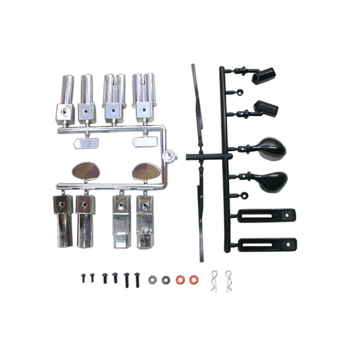 Auspuffatrappen+ Rückspiegel DM-ONE 1:7 HN
