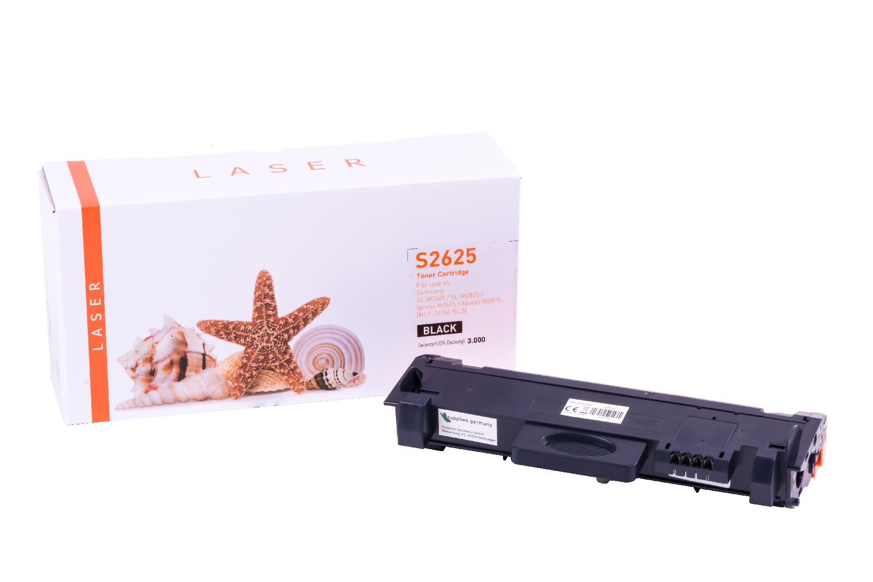 M2625 alternativ Toner schwarz für Samsung  / MLTD116L/ELS / 3.000 Seiten