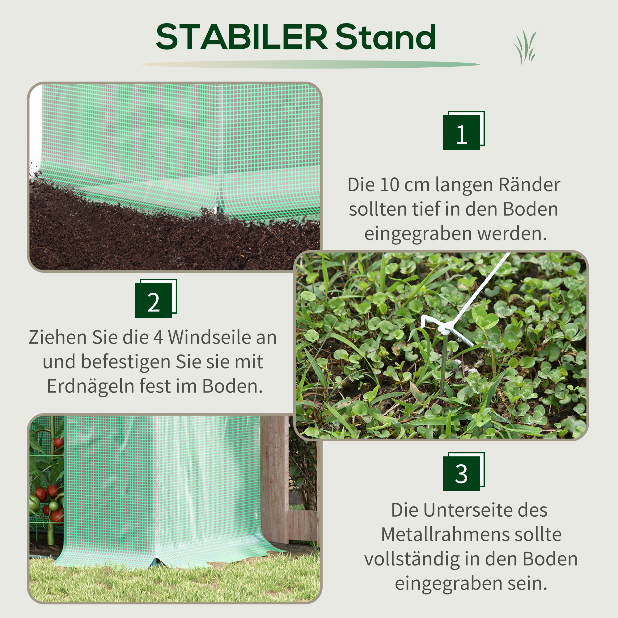 Foliengewächshaus, Treibhaus mit Rolltür, Seitenfenster, für Garten, aus Stahl, Kunststoff, 200 x 76 x 168 cm, Grün