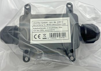 Kabelverbinderbox, 2 Anschlüsse, IP68 / 450V, Ø 6-11mm für Erdkabel, wasserdicht