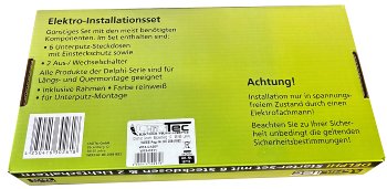 DELPHI Starter-Kit, 16-teilig, weiß, 6x Steckdose, 2x Schalter, 8x Rahmen