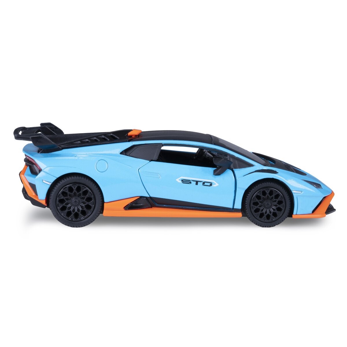 Lamborghini Huracán STO Diecast 1:32 blau inkl. Knopfzellen