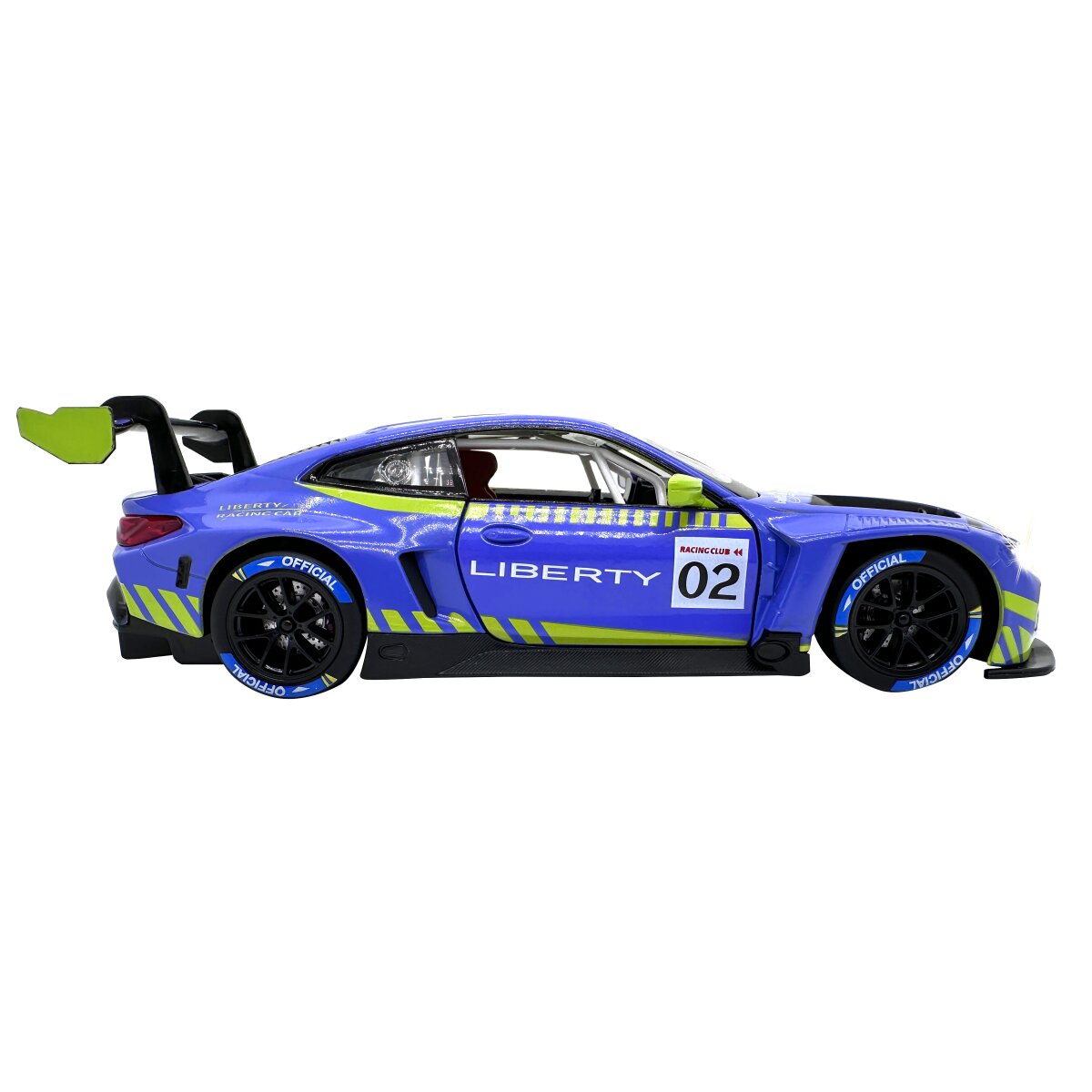 BMW M4 GT3 Diecast 1:24 grün inkl. Knopfzellen