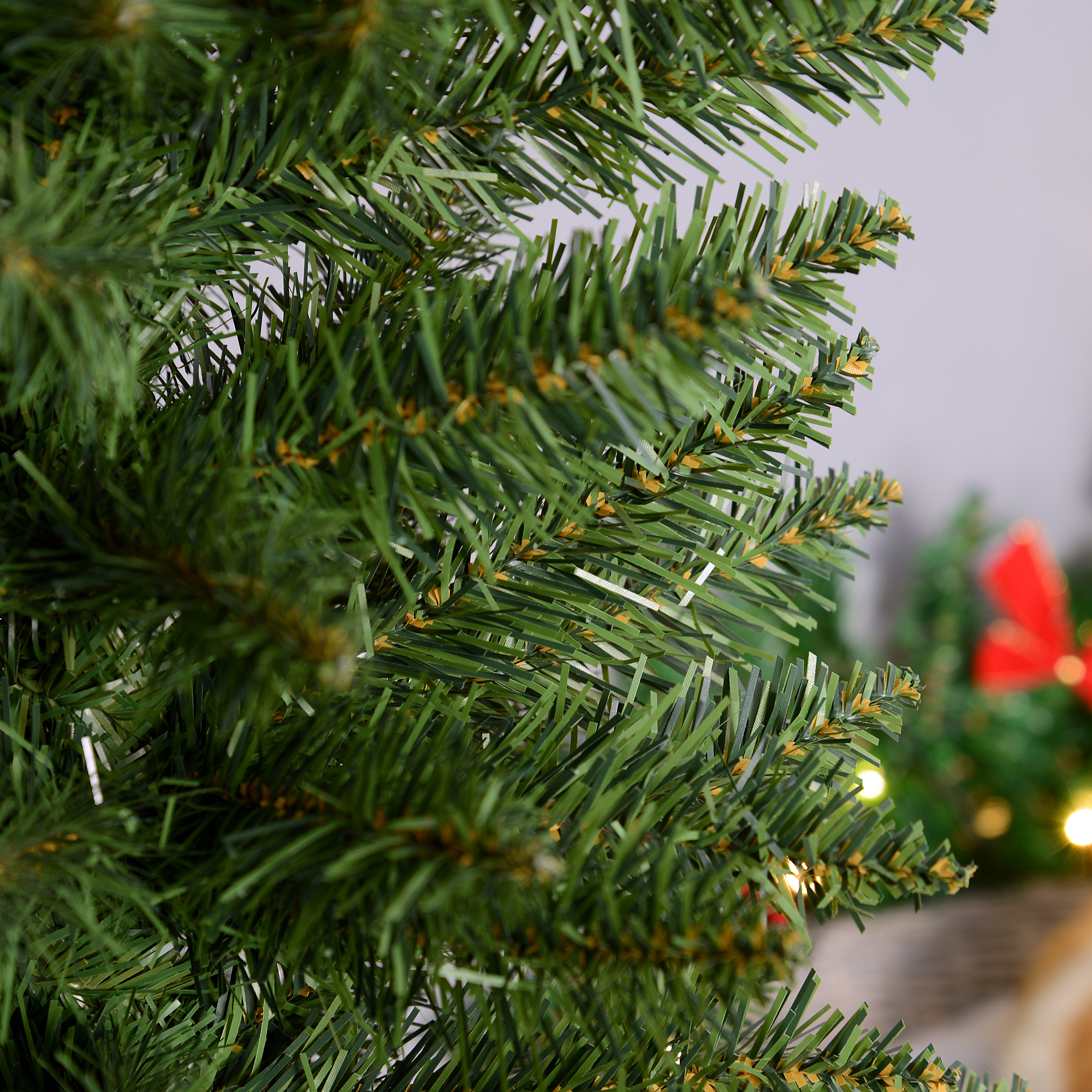Weihnachtsbaum künstliche Künstliche Tanne Christbaum, inkl Ständer Weihnachtsstern 2,1 m, Grün