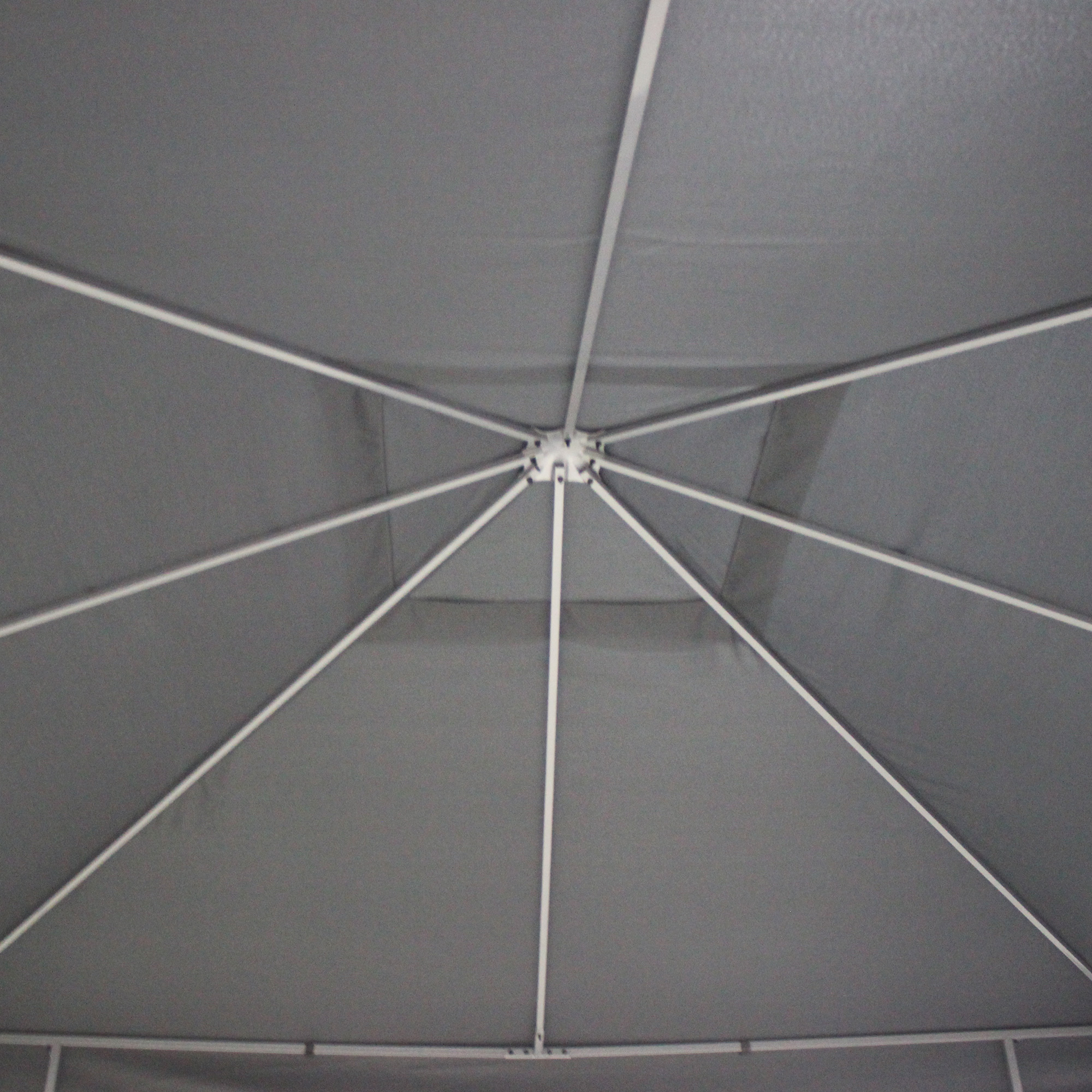 Gartenpavillon 2,95 x 2,95 m Pavillon Gartenzelt Festzelt Partyzelt Stahl Polyester Grau