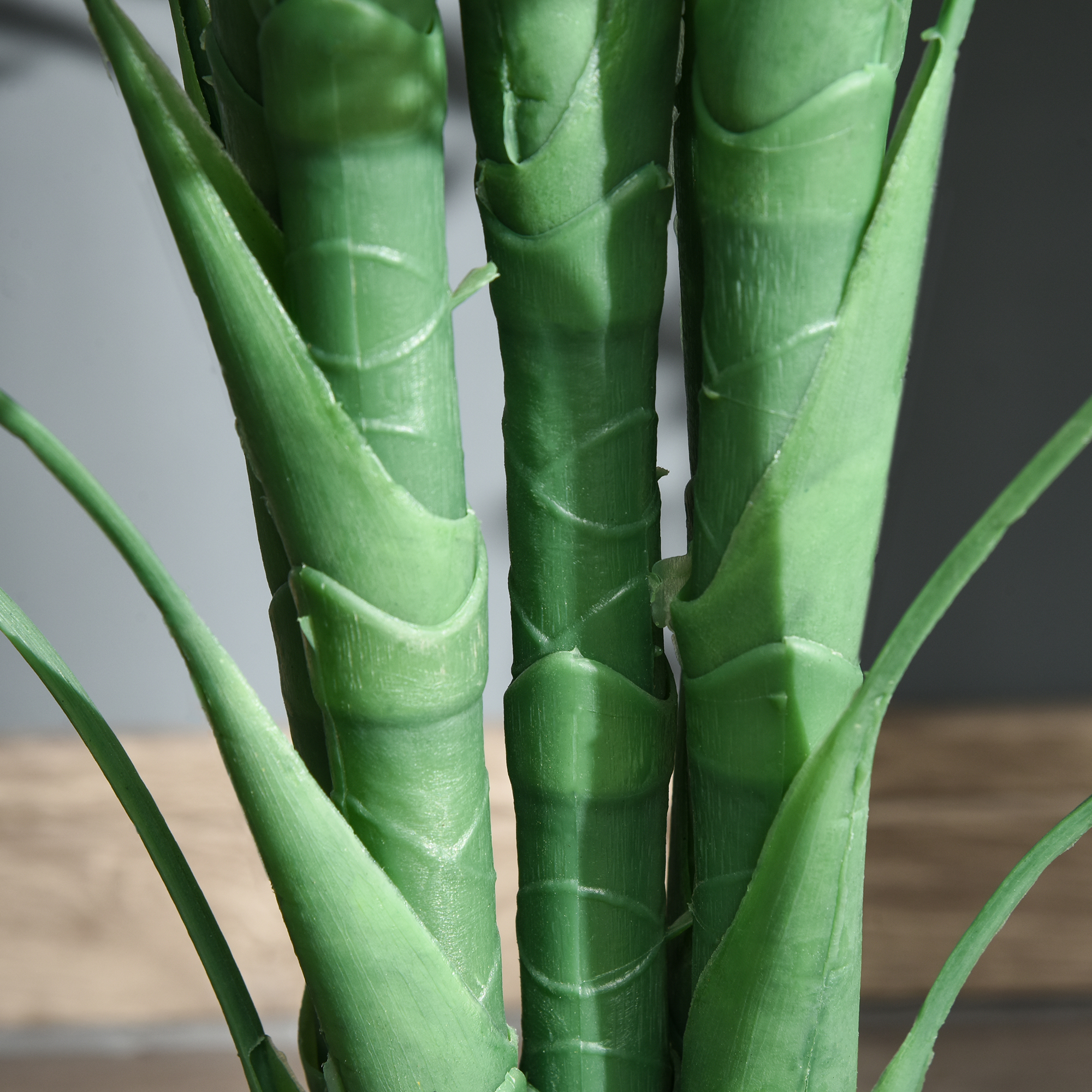 Künstliche Palme 125cm Groß Kunstpflanze mit 18 Palmenwedel im Topf für Wohnzimmer Balkon