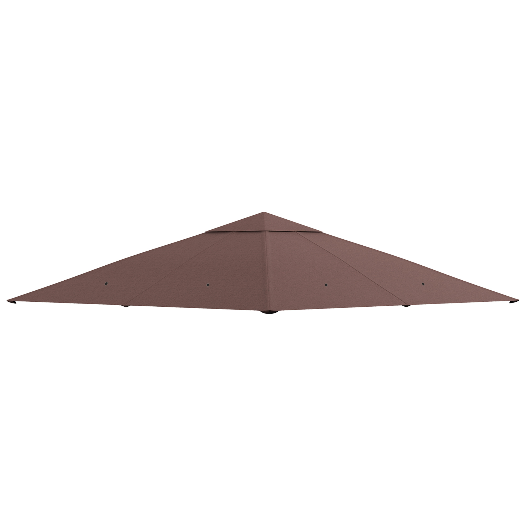 Ersatzdach für Gartenpavillon, Polyester, 2,98 x 2,95 m, Kaffee