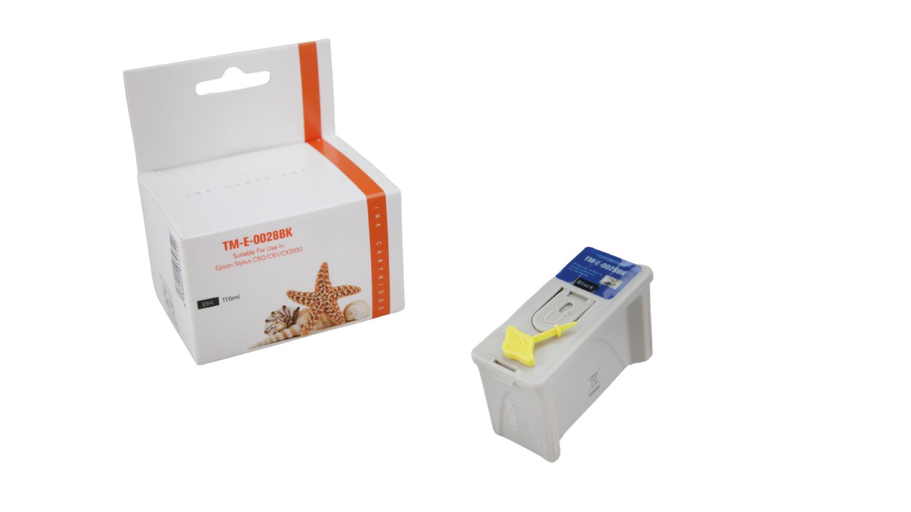 T028 alternativ Seestern Tinte schwarz für Epson / C13T02840110 / 17ml