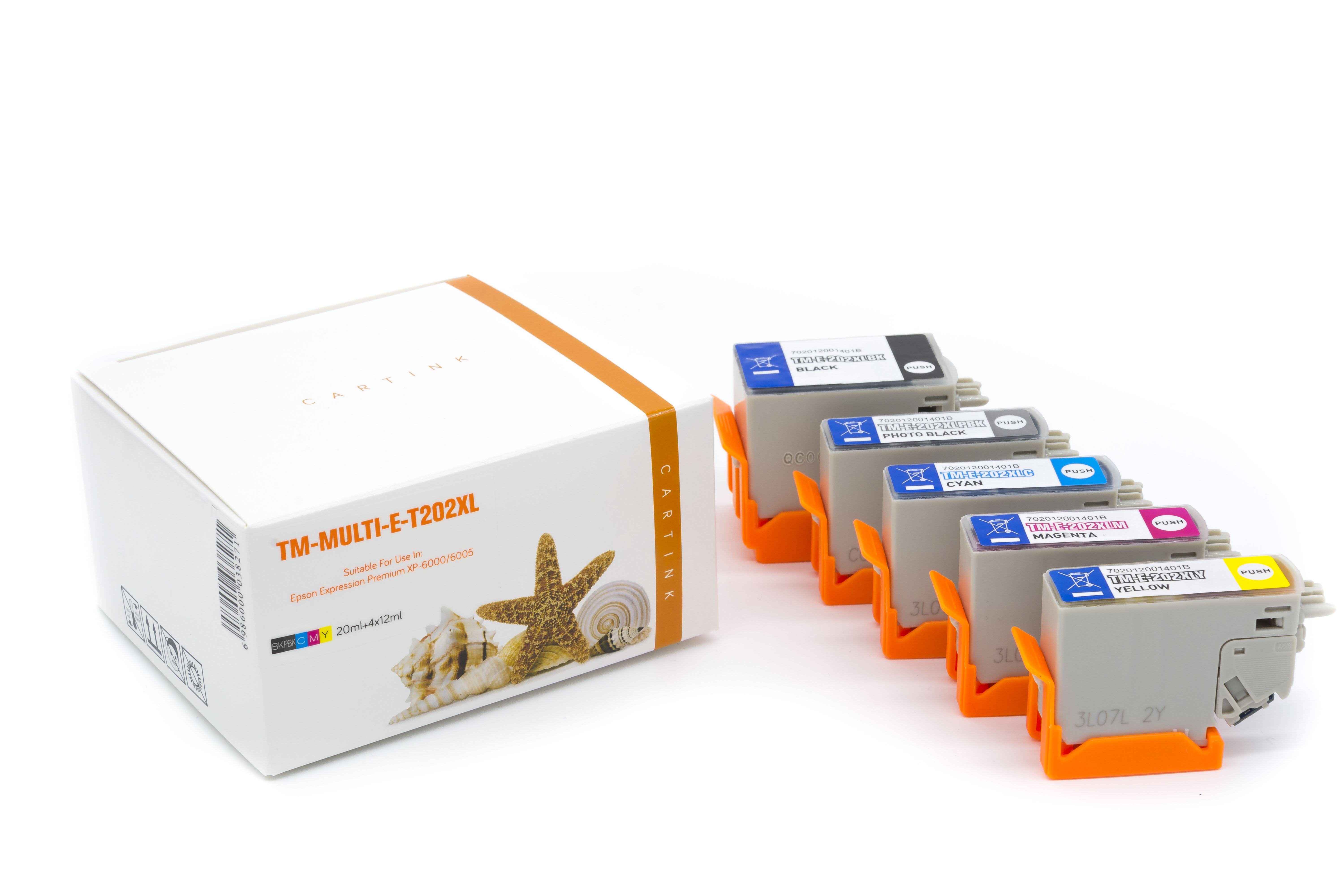 Multipack T0202XL alternativ Tinte Epson / C13T02G74010/BK20ml/PBKCMY12ml Multipack T0202XL alternativ Tinte Epson / C13T02G74010/BK20ml/PBKCMY12ml