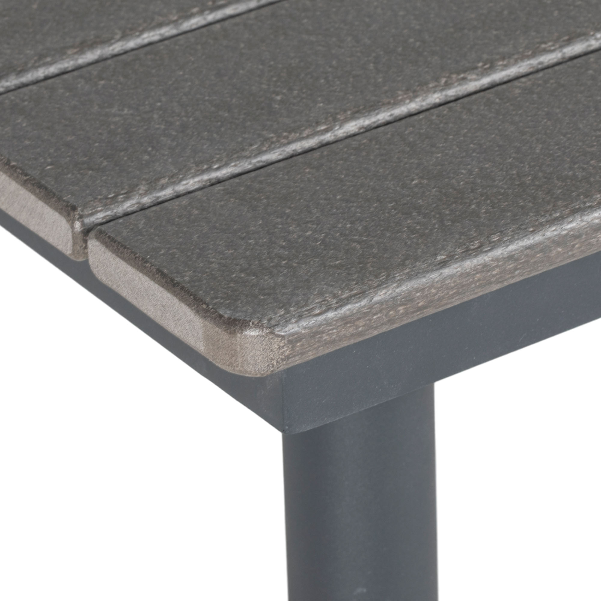 Gartentisch Outdoor-Esstisch Loungetisch, wetterbeständig, modernes Design, 90 x 90 x 75 cm, Dunkelgrau