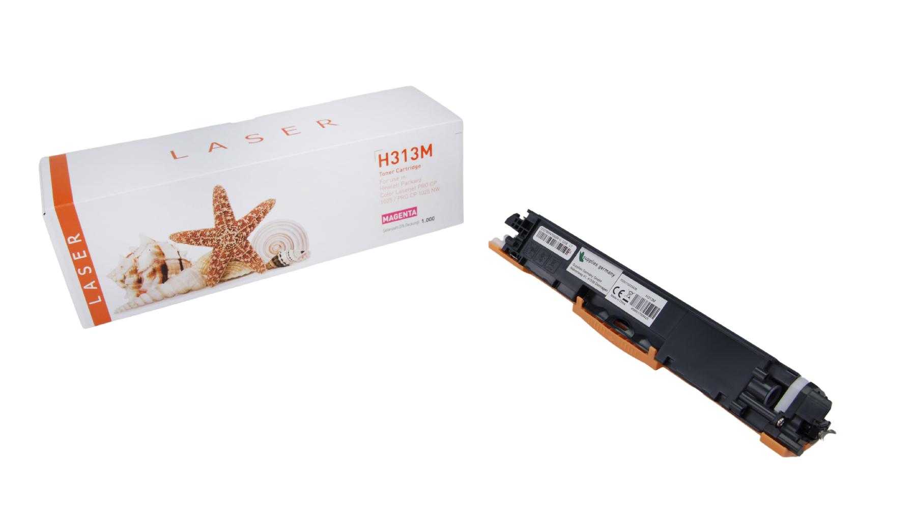 CE313M alternativ Toner Magenta für HP / CE313A / 126A / 1.000 Seiten CE313M alternativ Toner Magenta für HP / CE313A / 126A / 1.000 Seiten