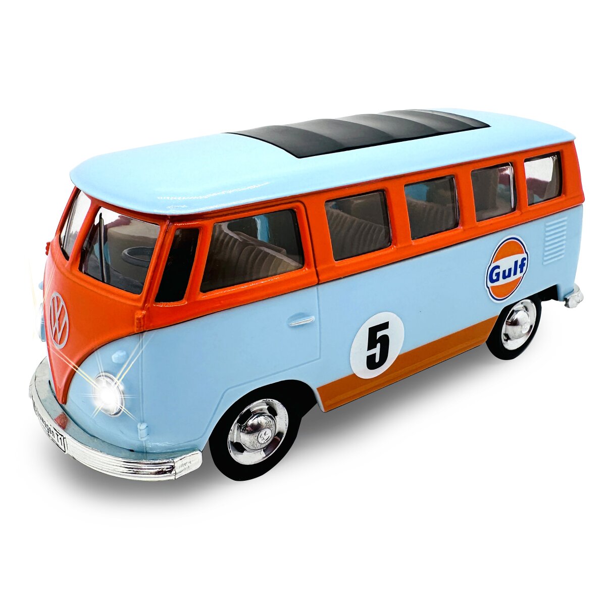 Volkwagen T1 Diecast 1:30 hellblau inkl. Knopfzellen