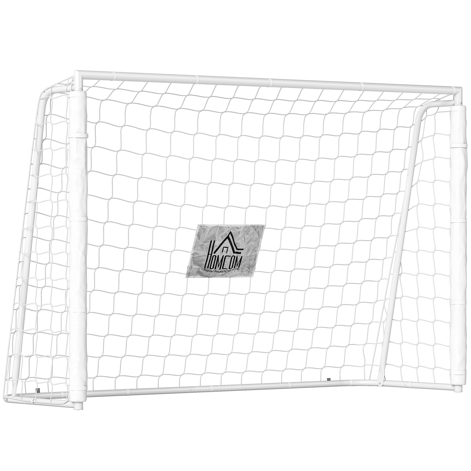 Fußballtor Kinder, Zielmarkierung, Stoßdämpfende Hülsen, Garten, 186x123cm, Weiß