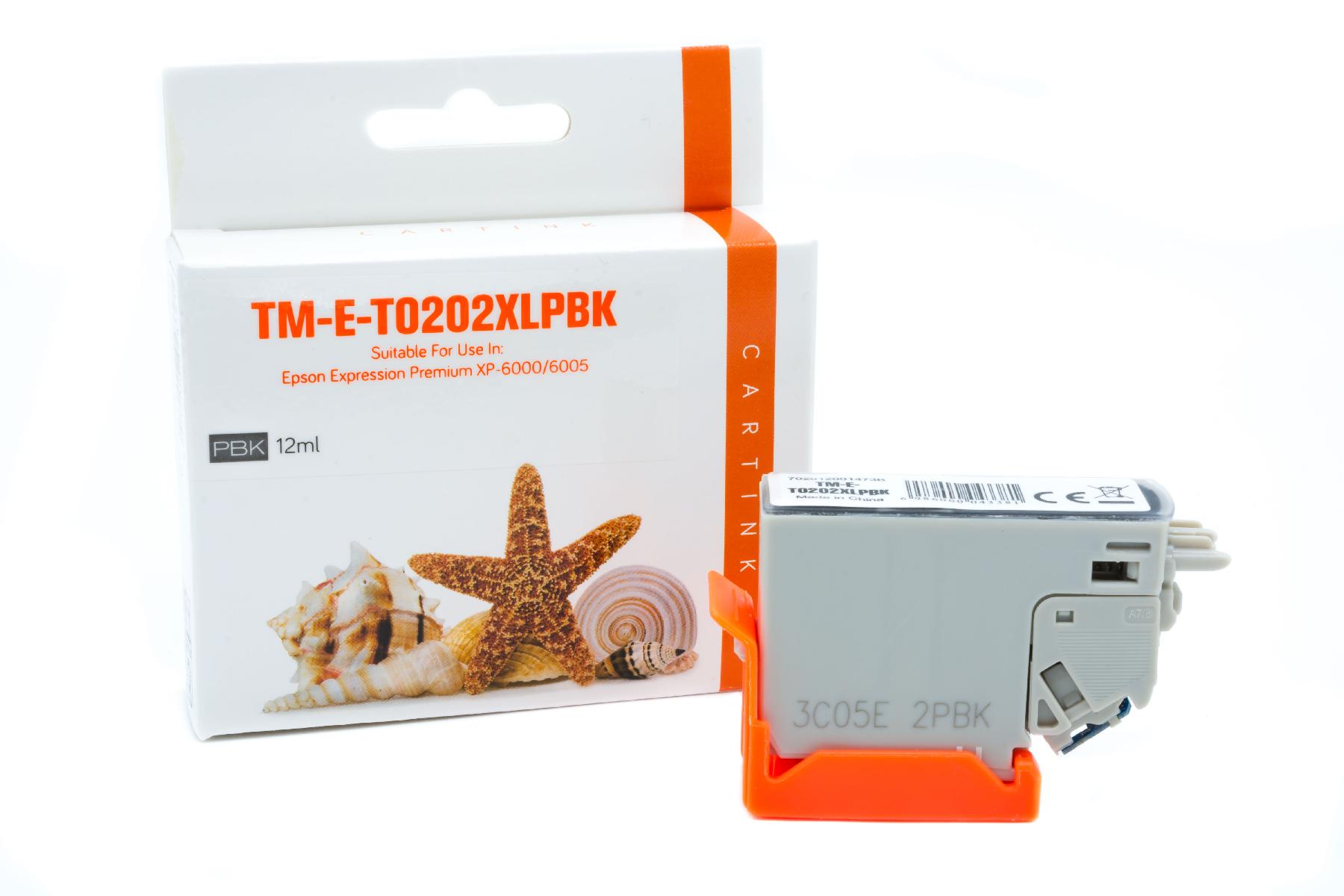 T0202XLPschwarz alternativ Seestern Tinte Photo schwarz / C13T02H14010 / 12ml