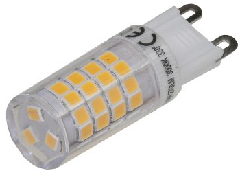 LED Stiftsockel G9, 4W, 330lm / 3000k, 240°, 230V, warmweiß