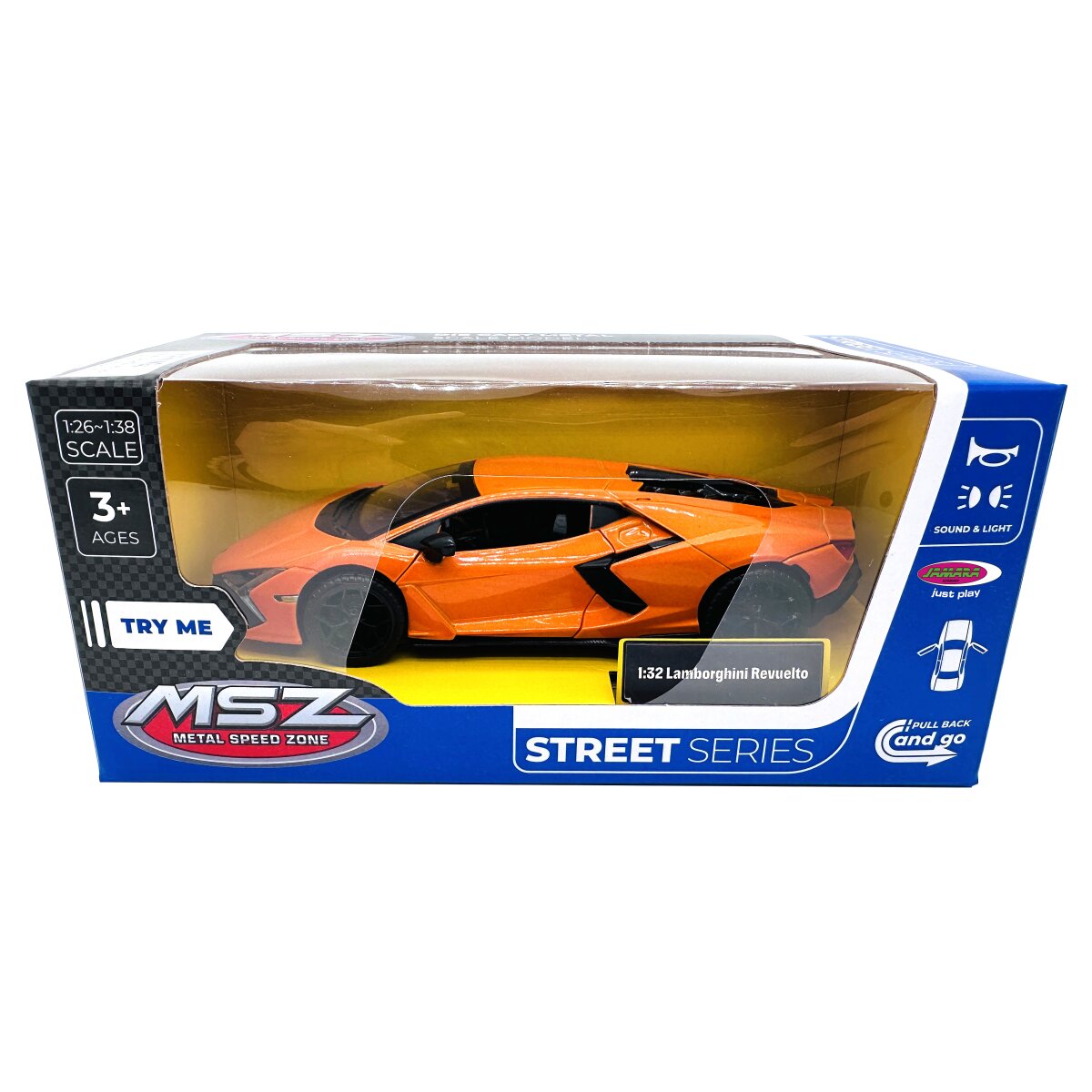 Lamborghini Revuelto Diecast 1:32 orange inkl. Knopfzellen