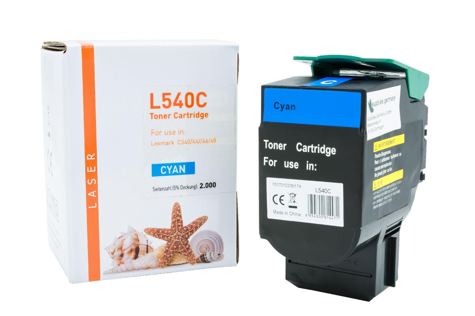 C540 alternativ Toner cyan Lexmark / C540 / 44 / 46 / 48 / 2.000 Seiten C540 alternativ Toner cyan Lexmark / C540 / 44 / 46 / 48 / 2.000 Seiten