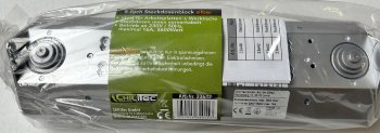 5-fach Steckdosenblock, silber, 250V~/ 16A, Aufbaumontage