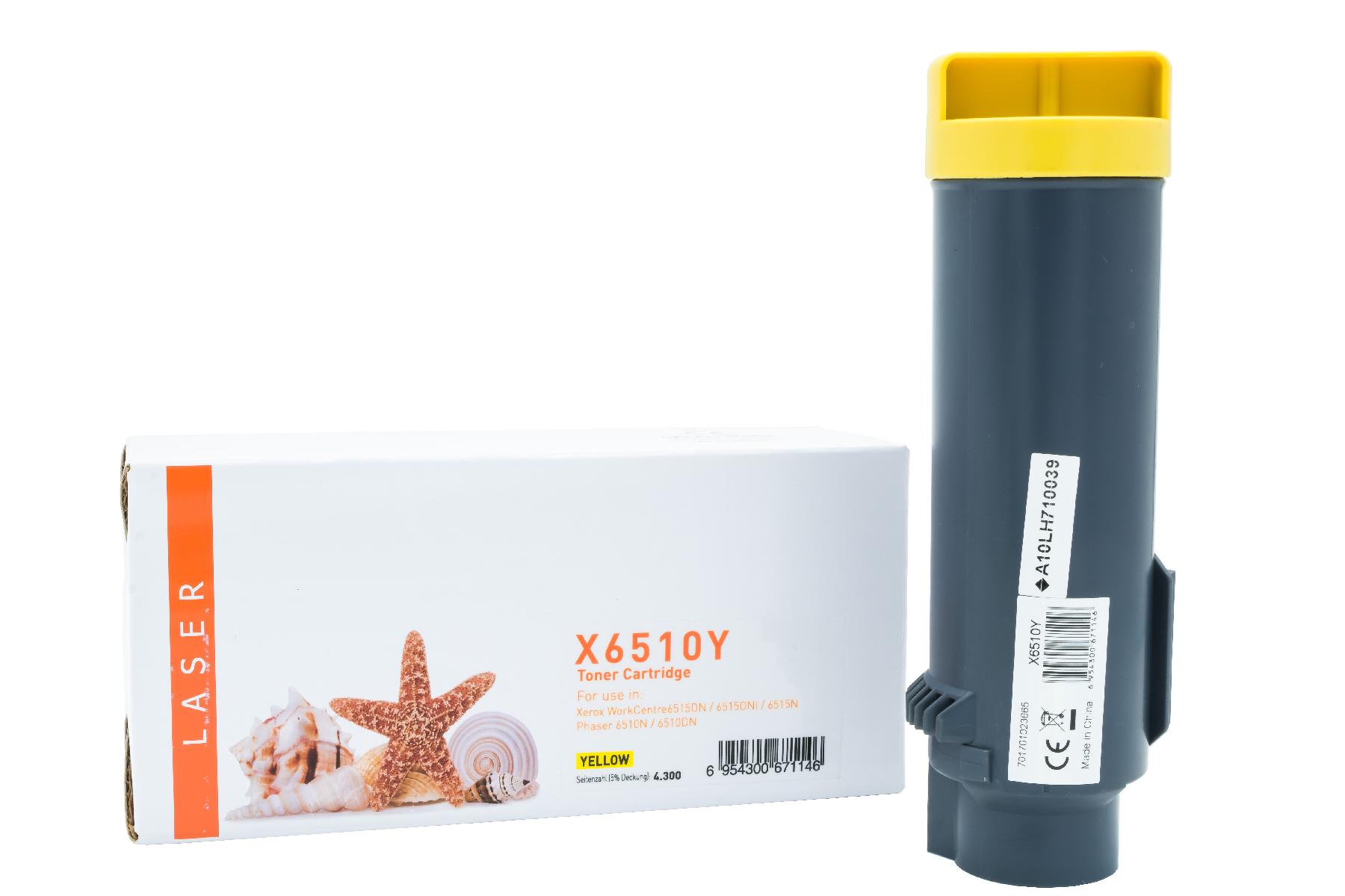 PHASER6510YHC alternativ Toner yellow Xerox / 106R03692 / 4.300 Seiten PHASER6510YHC alternativ Toner yellow Xerox / 106R03692 / 4.300 Seiten