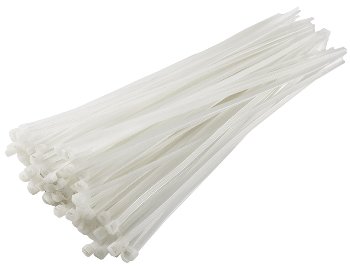 Kabelbinder 150mm x 3,5mm, transparent, 100er Pack, hohe Zugkraft Kabelbinder 368mm x 4,8mm, transparent, 100er Pack, hohe Zugkraft