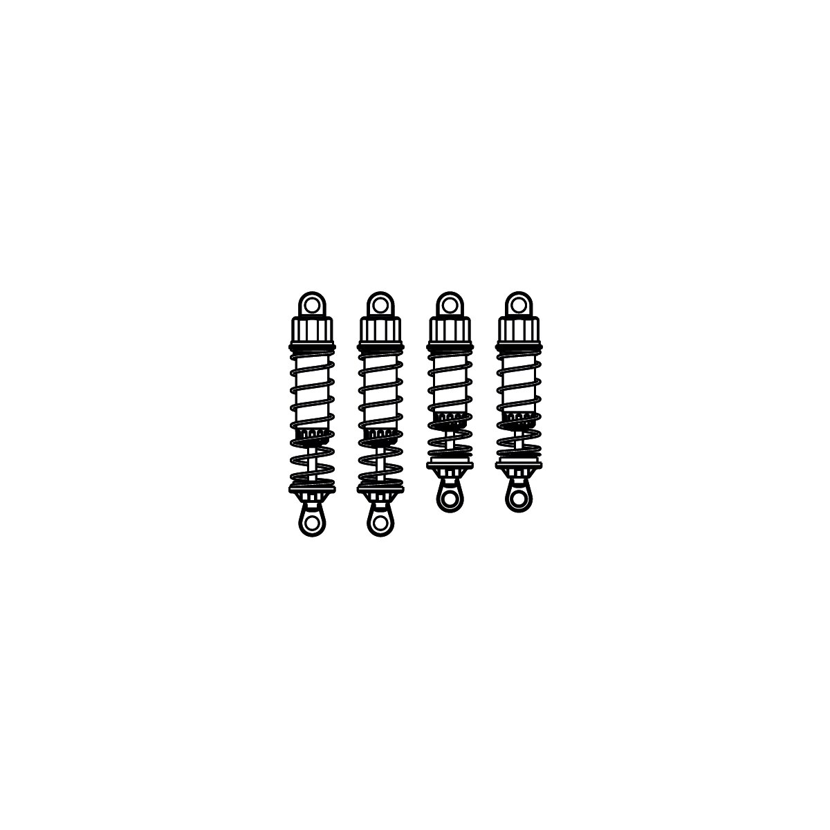 Stossdämpfer VE4 Lightray- General vorne und hinten 2 x lang 2 x kurz Splinter-Lextron Stossdämpfer VE4 Lightray- General vorne und hinten 2 x lang 2 x kurz Splinter-Lextron