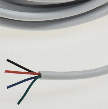 RGB LED-Stripes Kabel 10m, 10m, 4 adrig-rot-grün-blau-schwarz, rund