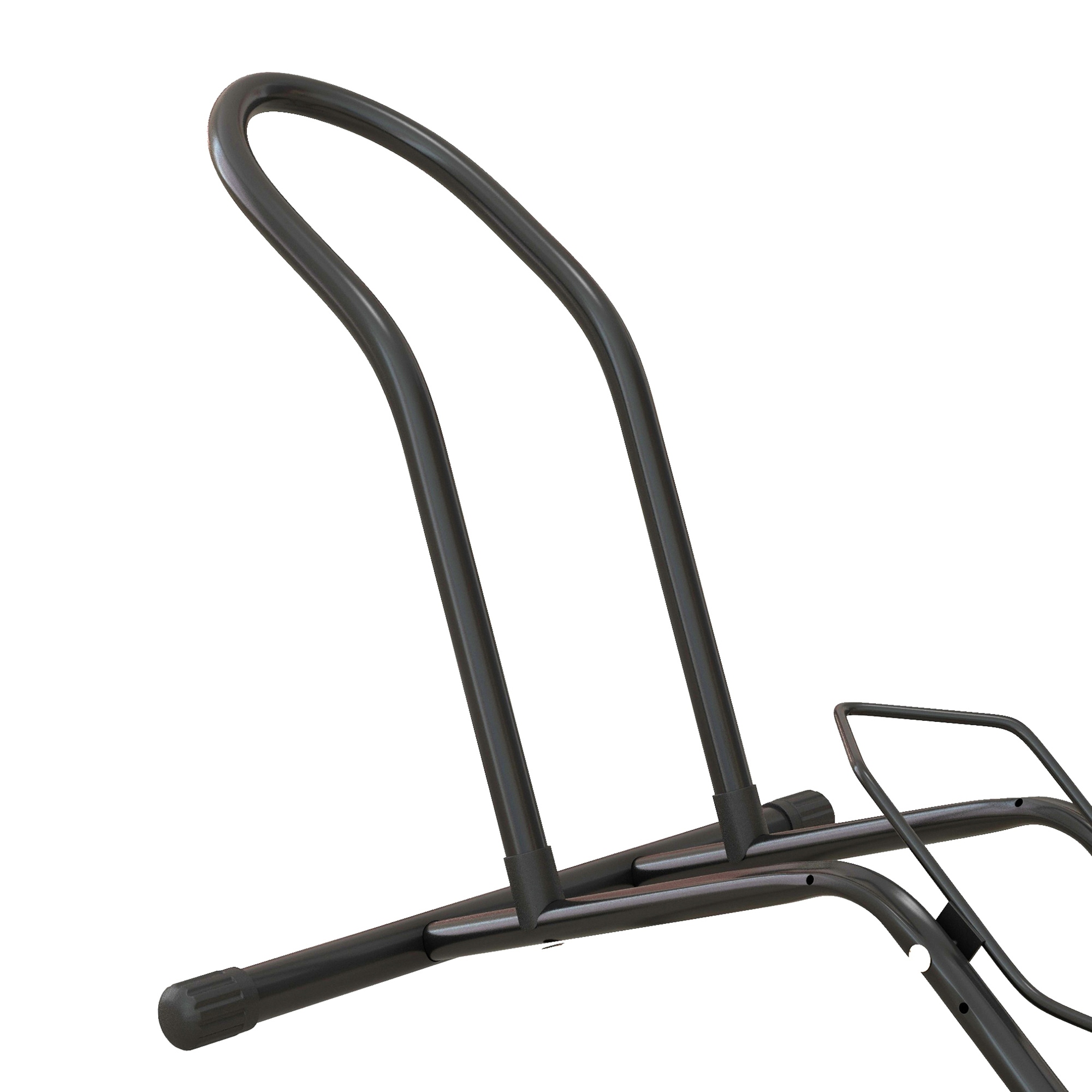 Fahrradständer für Fahrräder Stahl Fahrradhalter mit 85 mm Reifenbreiten freistehender 59 x 41 x 38 cm Schwarz