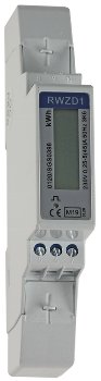Wechselstromzähler für DIN Trägerschiene, 1-phasig 45A, 161-300V, 1TE, digital LCD