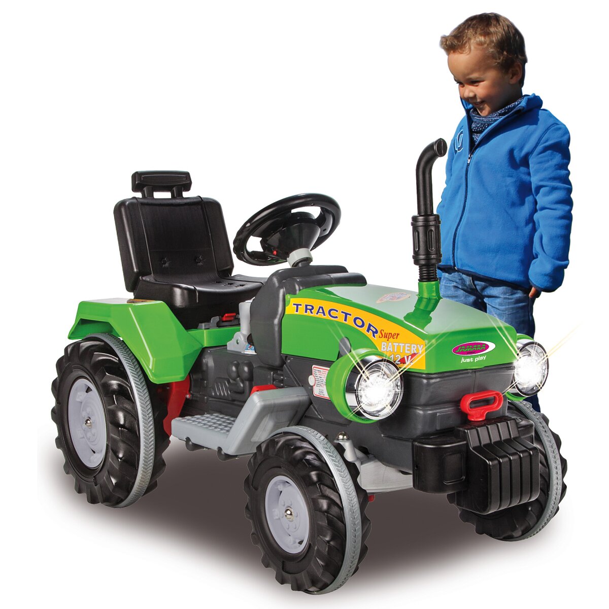 Kinderfahrzeug Traktor Power Drag grün 12V Kinderfahrzeug Traktor Power Drag grün