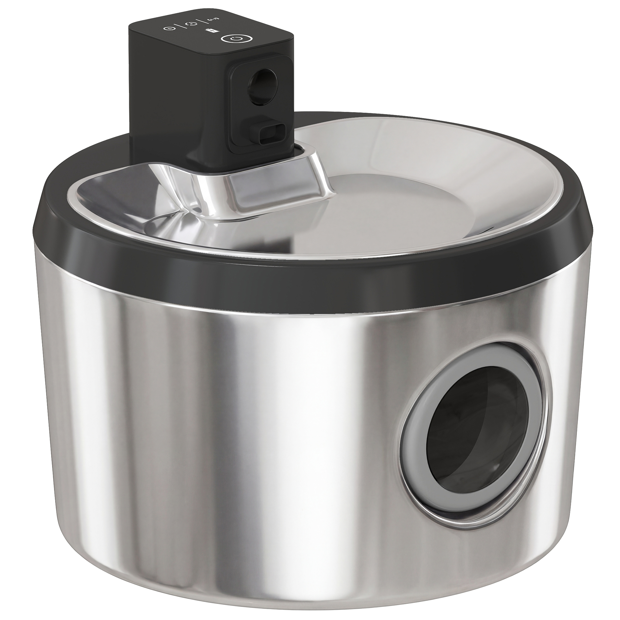 Katzenbrunnen 4l, kabellos, Edelstahl, Trinkbrunnen mit Bewegungsmelder 6 Filtern zweifaches Filtersystem LED Silber