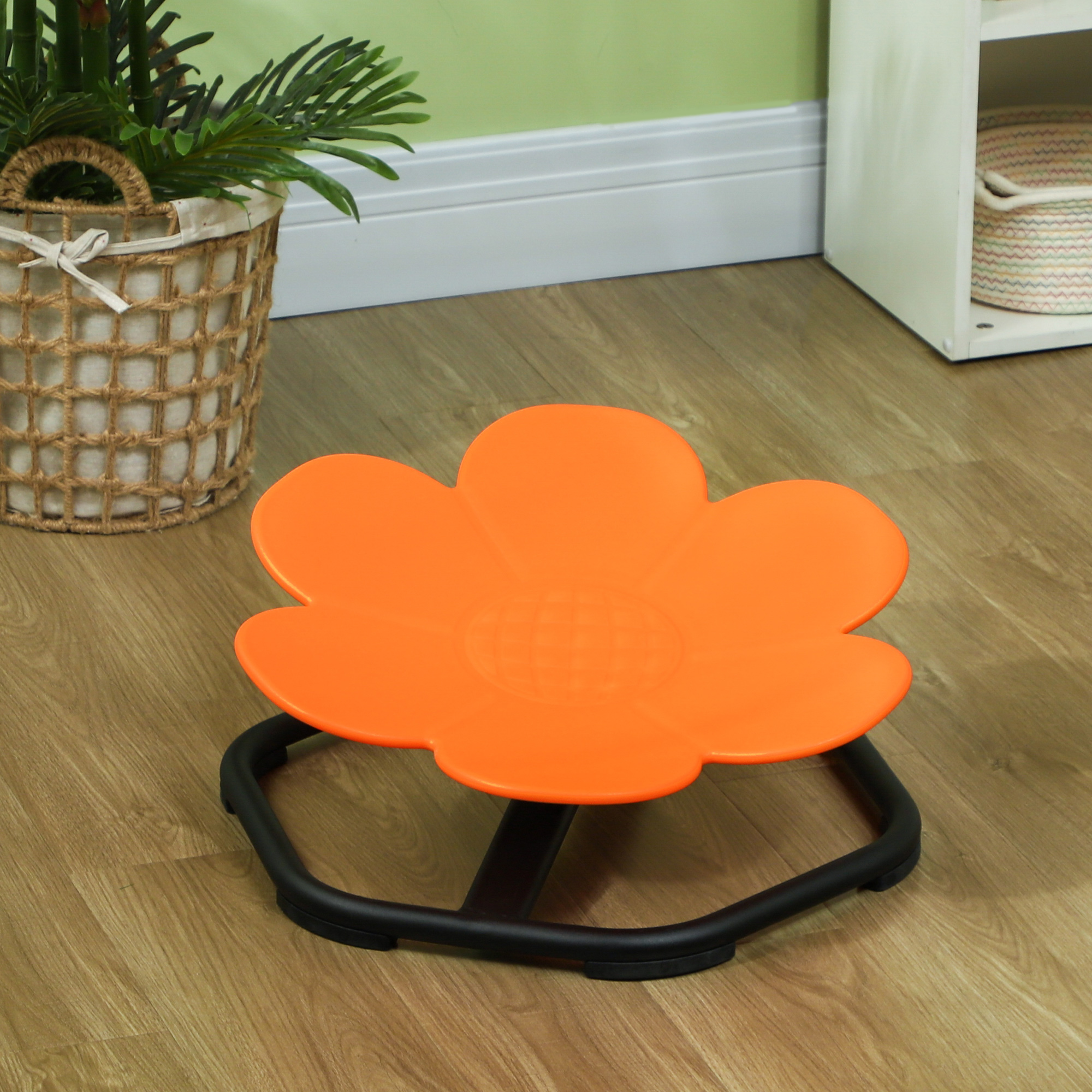 Sensorischer Kinderstuhl, Drehstuhl für Autismus, Sensorischer Balance Training Sitz Kunststoff Orange