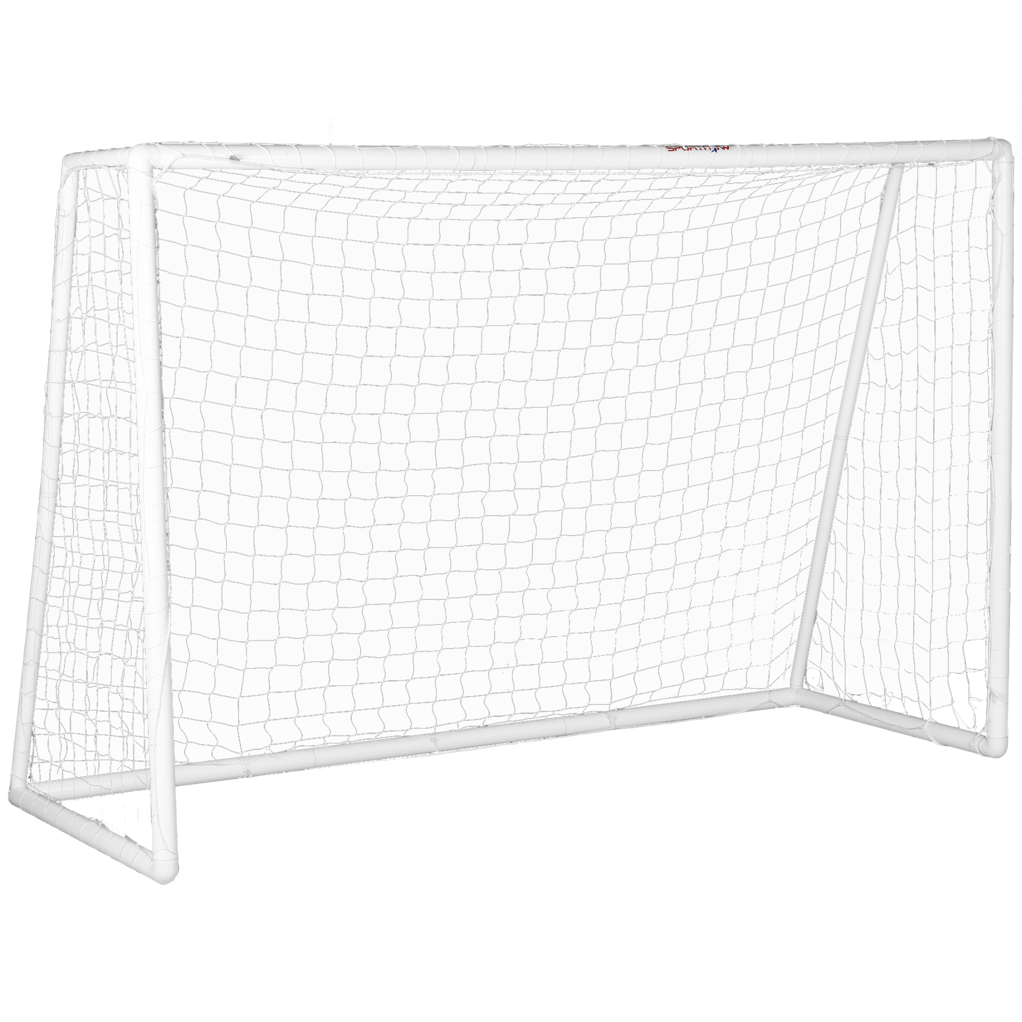 Fußballtor, robustes Netz, Kunststoff-Rahmen, Heringe, 300L x 120B x 200H cm, Weiß Fußballtor, robustes Netz, Kunststoff-Rahmen, Heringe, 300L x 120B x 200H cm, Weiß