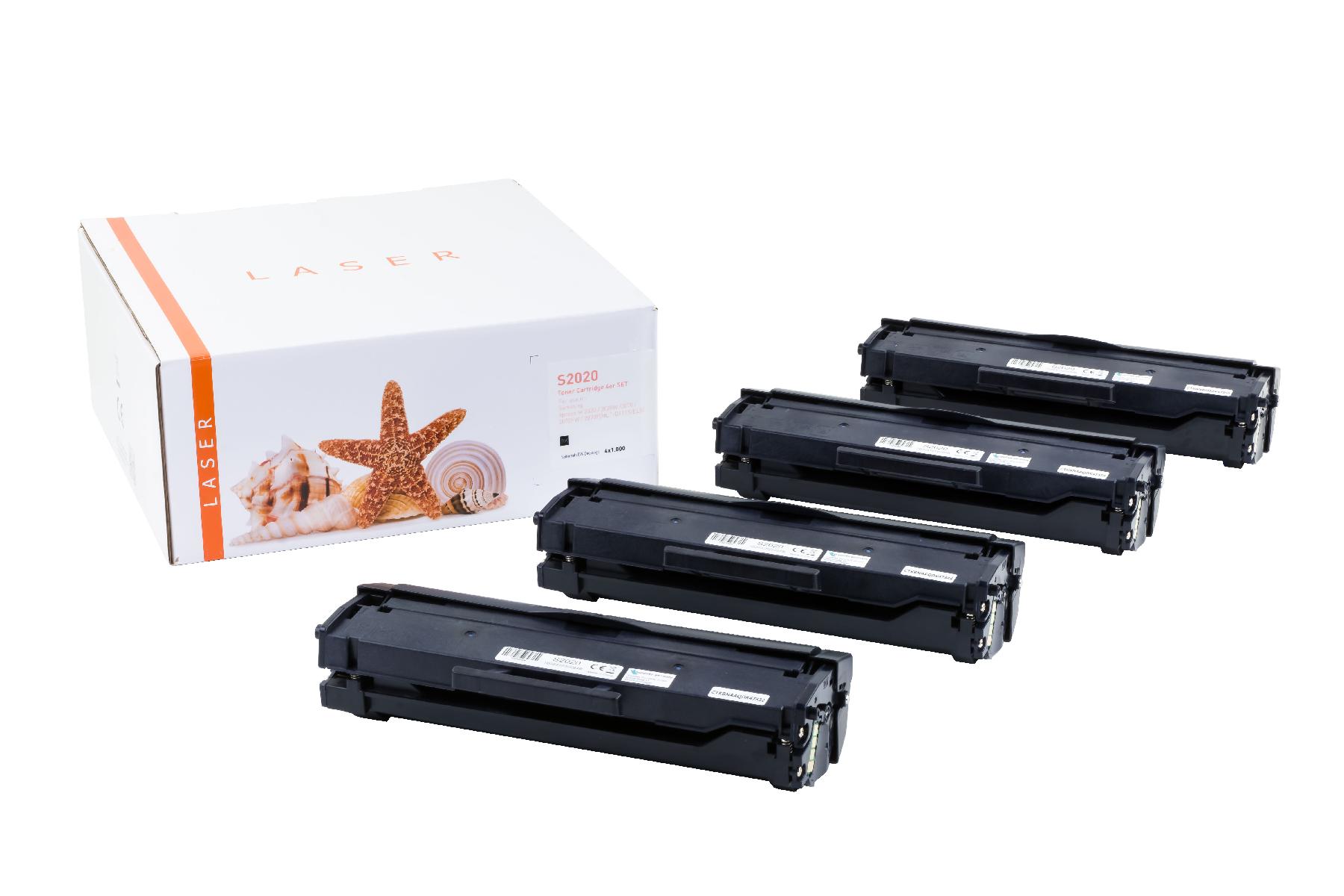 4er Set M2020 alternativ Toner schwarz für Samsun / MLTD111S/ELS / 4x1.000 Seiten 4er Set M2020 alternativ Toner schwarz für Samsun / MLTD111S/ELS / 4x1.000 Seiten