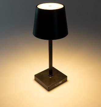 LED Akku Tischleuchte 26cm, dimmbar - USB-C, 160Lumen, 1200mAh, 3000k, schwarz